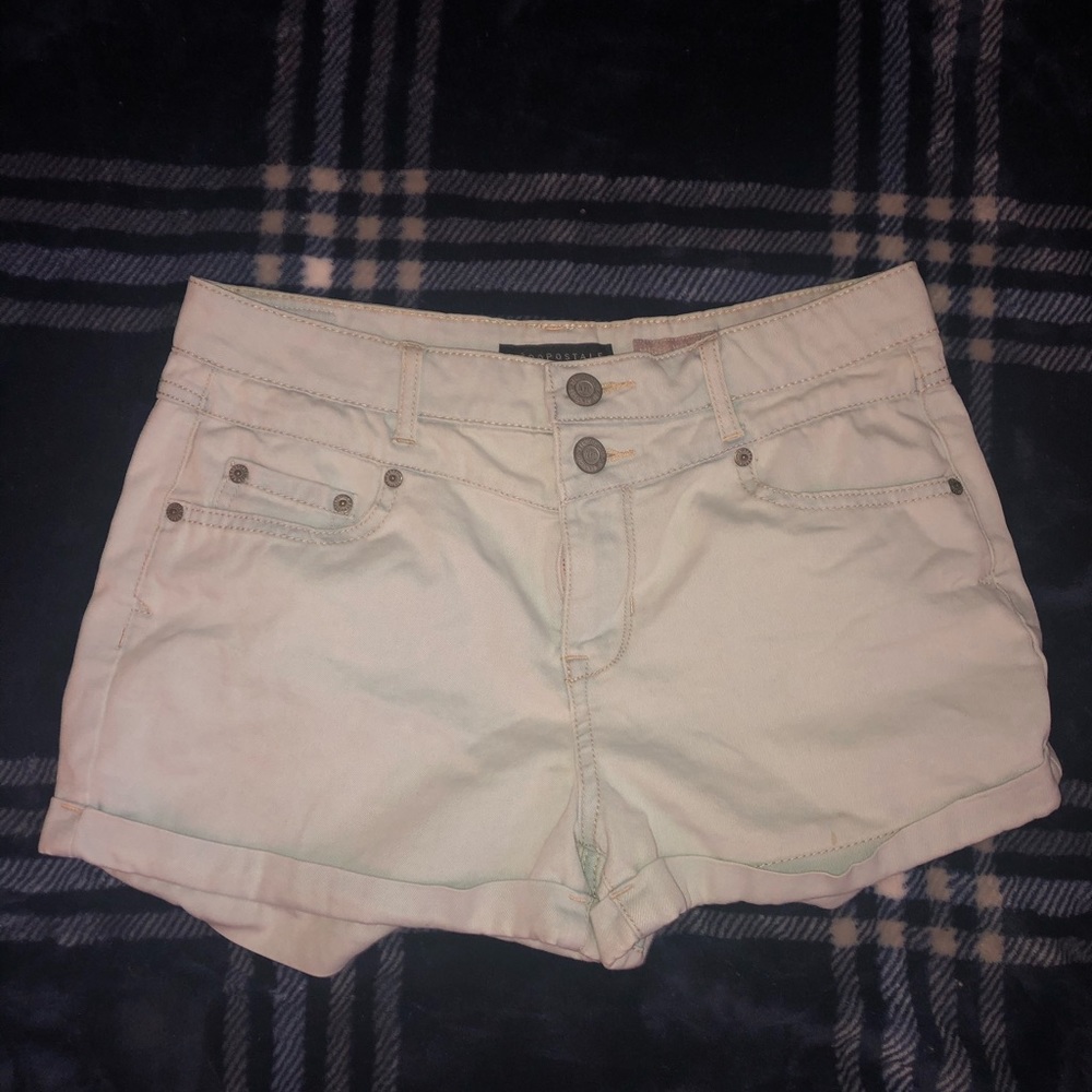 Light-Wash Denim Shorts
